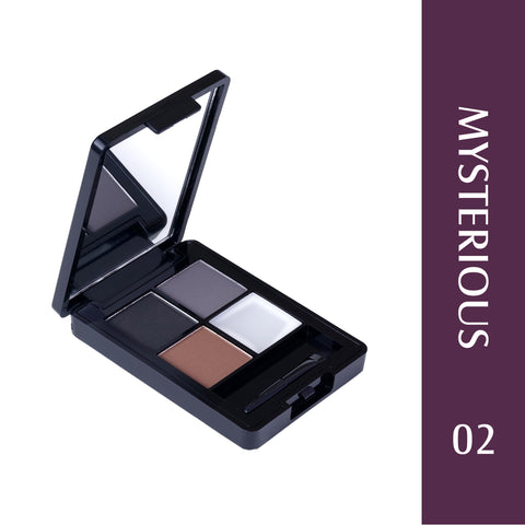 Glam21 4-in-1 Eyebrow Palette Micro Pigments, Smudge Proof, Longlasting Eye Make-up Kit 9 g (MYSTERIOUS)