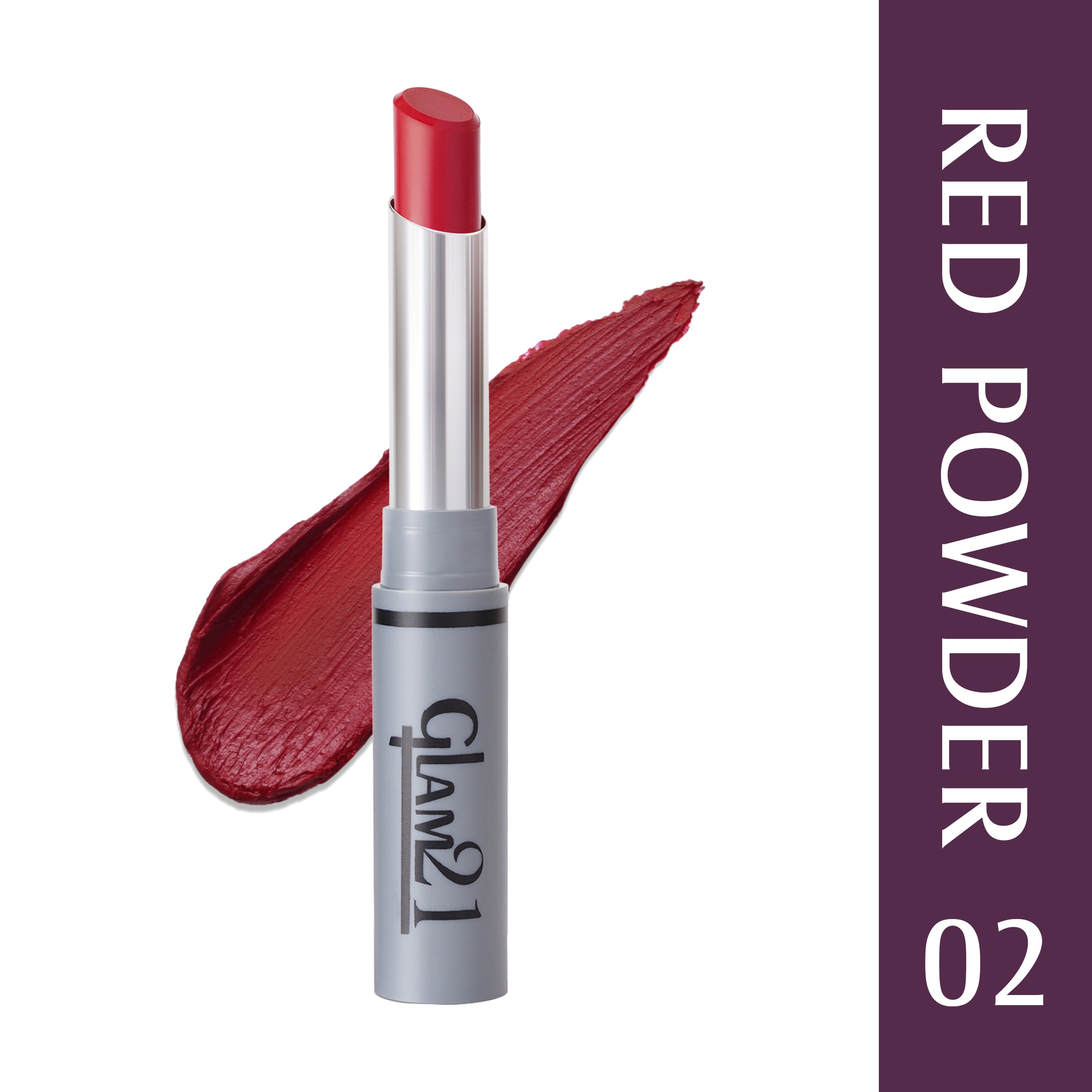 Glam21 Non Transfer Lipstick-Longlasting & Lightweight Creamy Matte Formula, 2.8g - Red Power-02