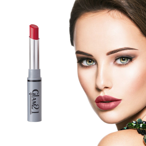 Glam21 Non Transfer Lipstick-Longlasting & Lightweight Creamy Matte Formula, 2.8g - Red Power-02