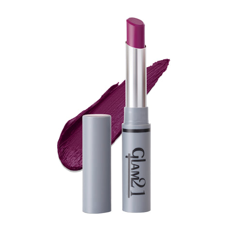 Glam21 Non Transfer Lipstick-Longlasting & Lightweight Creamy Matte Formula, 2.8g - Purple Myth-06