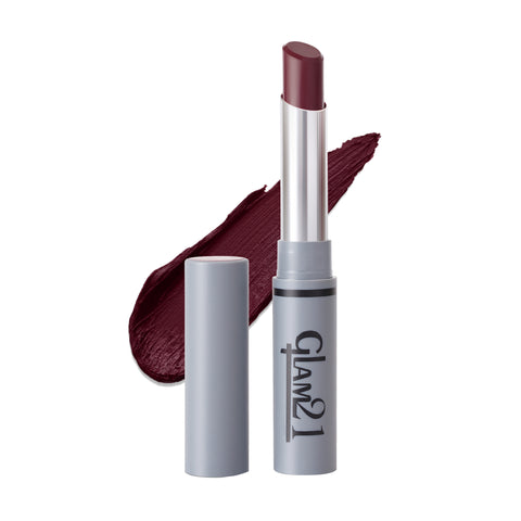 Glam21 Non Transfer Lipstick-Longlasting & Lightweight Creamy Matte Formula, 2.8g - Wine & Dine-07