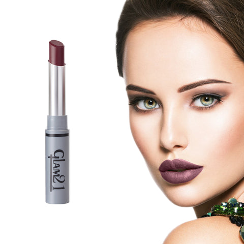 Glam21 Non Transfer Lipstick-Longlasting & Lightweight Creamy Matte Formula, 2.8g - Wine & Dine-07