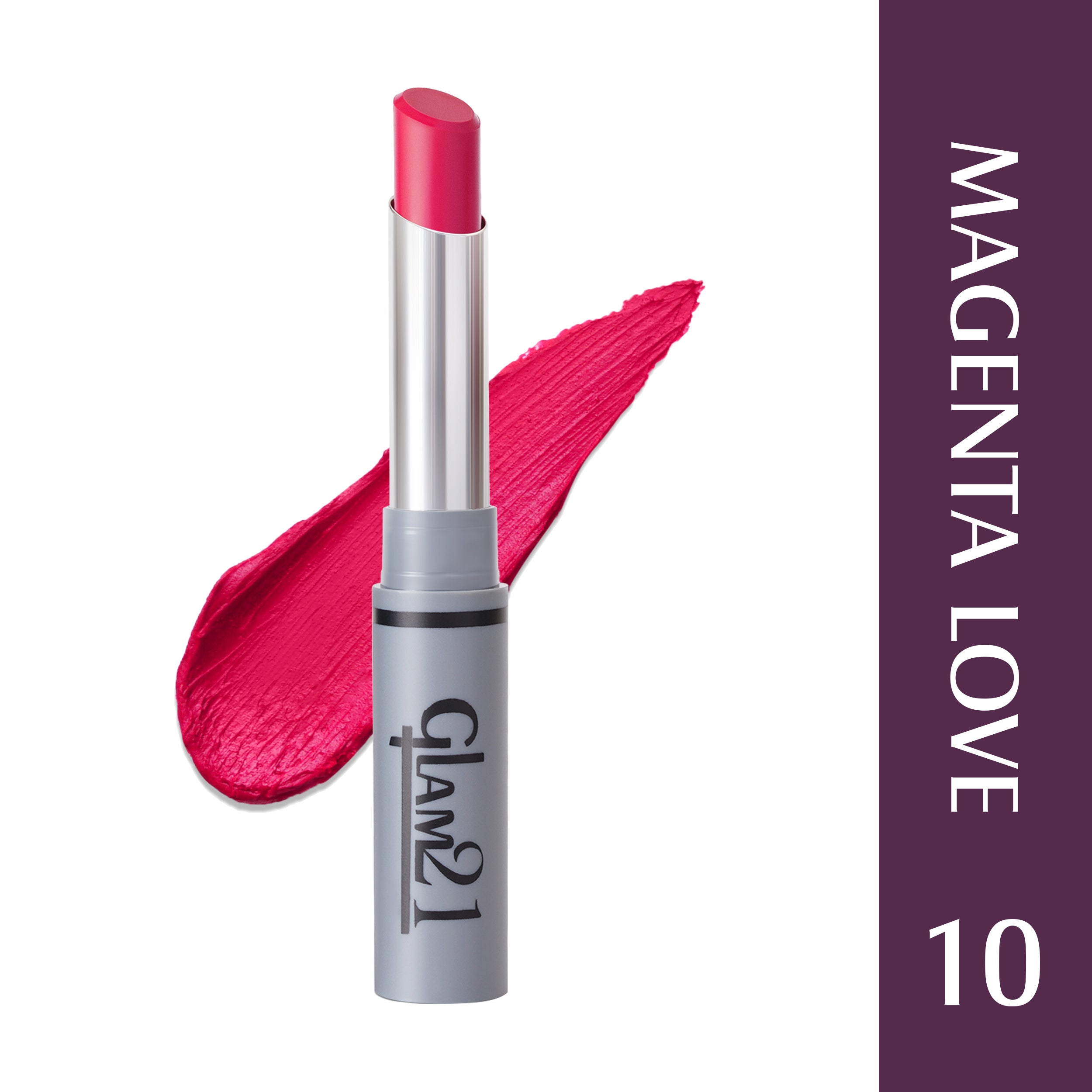 Glam21 Non Transfer Lipstick-Longlasting & Lightweight Creamy Matte Formula, 2.8g - Magenta Love-10