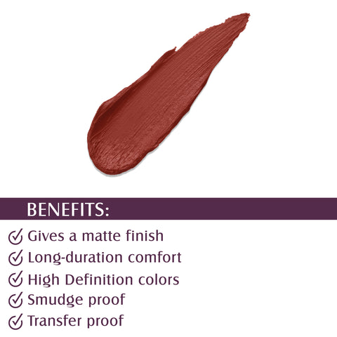 Glam21 Non Transfer Lipstick-Longlasting & Lightweight Creamy Matte Formula, 2.8g - Choco Lava-11