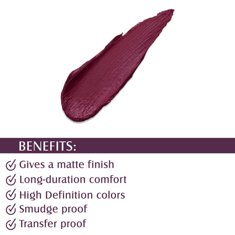 Glam21 Non Transfer Lipstick-Longlasting & Lightweight Creamy Matte Formula, 2.8g - Violet Touch-16