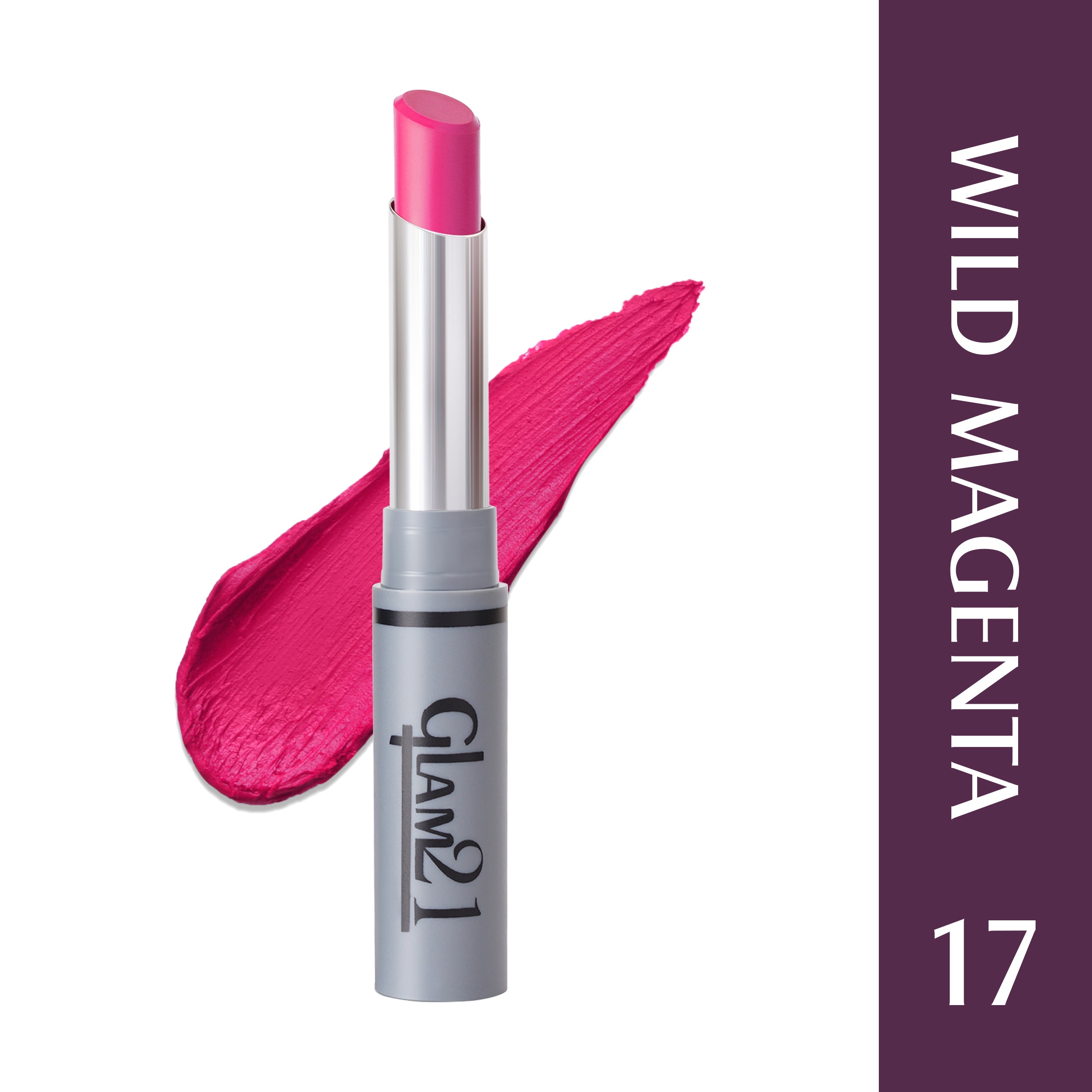 Glam21 Non Transfer Lipstick-Longlasting & Lightweight Creamy Matte Formula, 2.8g - Wild Magenta-17