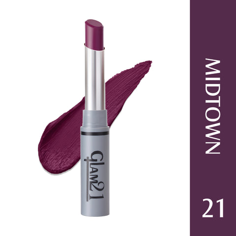 Glam21 Non Transfer Lipstick-Longlasting & Lightweight Creamy Matte Formula, 2.8g - Midtown-21