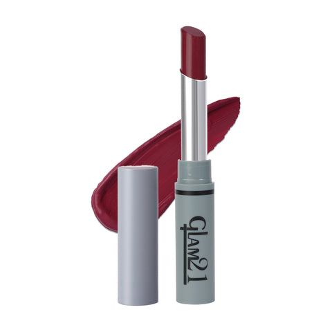 Glam21 Non Transfer Lipstick-Longlasting & Lightweight Creamy Matte Formula, 2.8g - Super Gletz-22