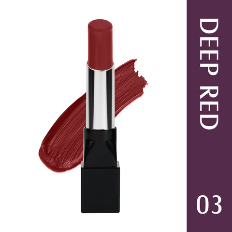 Glam21 Ultra Velvet Lipstick  Long-lasting stay on lips Lovely matte finish, 2.5gm Deep Red-03