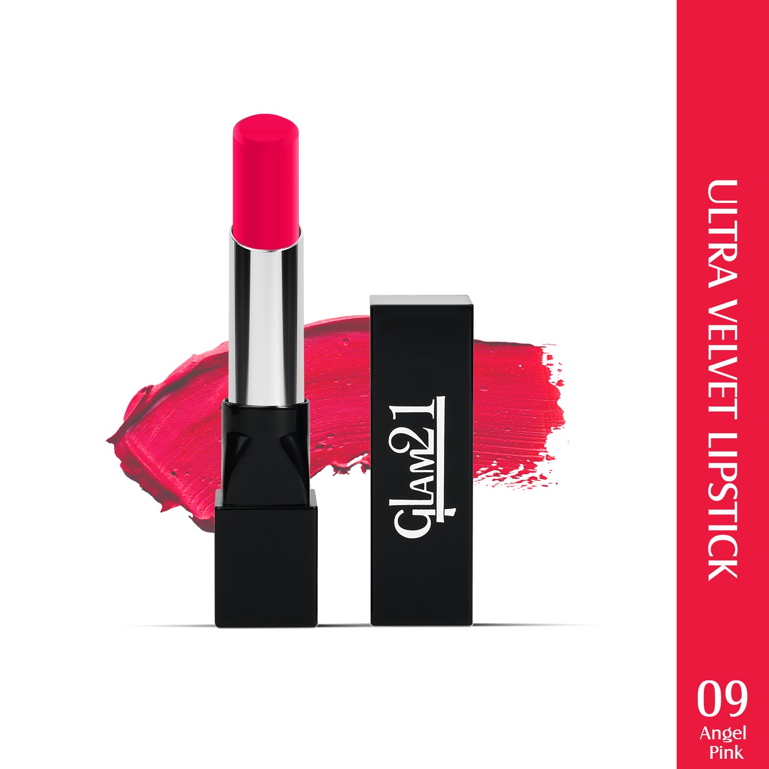 Glam21 Ultra Velvet Lipstick  Long-lasting stay on lips Lovely matte finish, 2.5gm Angel Pink-09