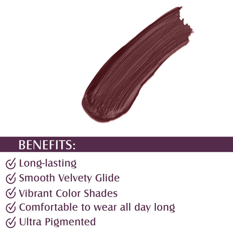 Glam21 Ultra Velvet Lipstick  Long-lasting stay on lips Lovely matte finish, 2.5gm Deep Maroon-19