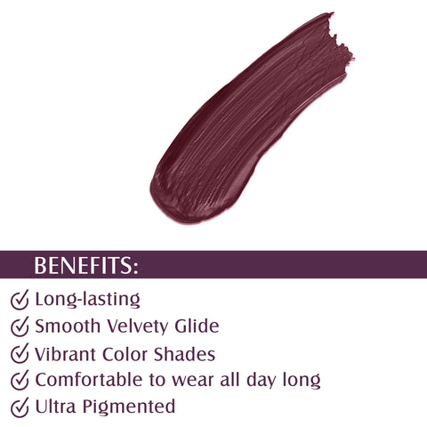 Glam21 Ultra Velvet Lipstick  Long-lasting stay on lips Lovely matte finish, 2.5gm Purple Myth-25