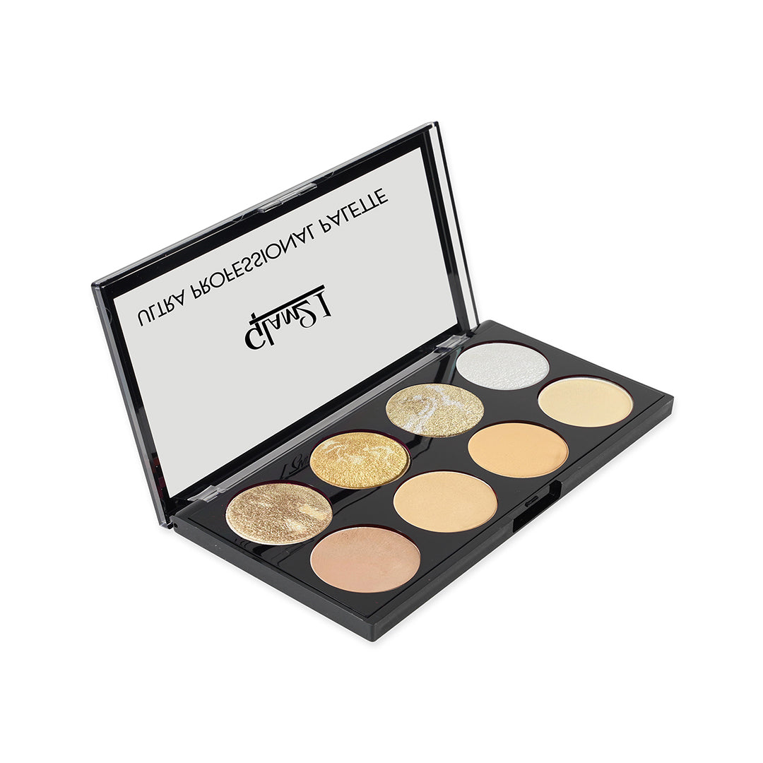 Glam21 Ultra Professional Baked Contour & Highlighter Makeup Palette Flawless Look Highlighter (Shade-01)