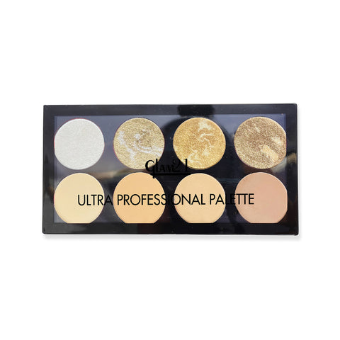 Glam21 Ultra Professional Baked Contour & Highlighter Makeup Palette Flawless Look Highlighter (Shade-01)