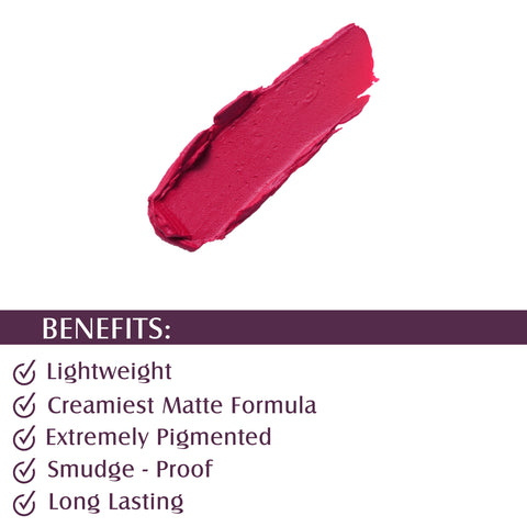 Glam21 Lip Seduction Non-Transfer Crayon Lipstick | Longlasting Creamy Matte Formula (Pink Charm-06, 2.8 g)