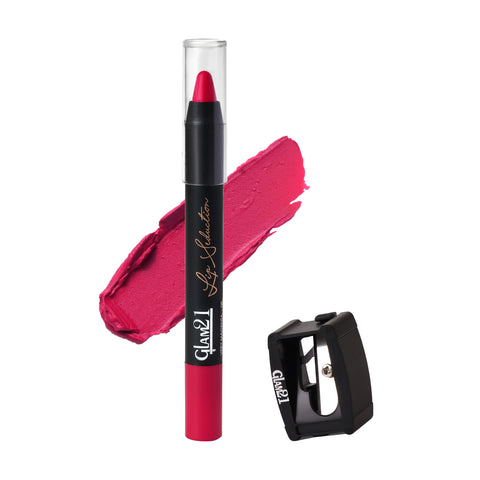 Glam21 Lip Seduction Non-Transfer Crayon Lipstick | Longlasting Creamy Matte Formula (Very Magenta-08, 2.8 g)