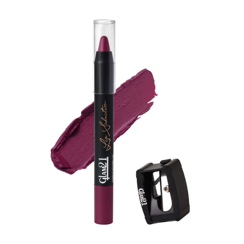 Glam21 Lip Seduction Non-Transfer Crayon Lipstick | Longlasting Creamy Matte Formula (Purple Mousse-12, 2.8 g)