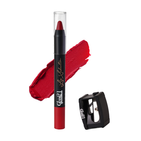 Glam21 Lip Seduction Non-Transfer Crayon Lipstick | Longlasting Creamy Matte Formula (Sunny Red-16, 2.8 g)