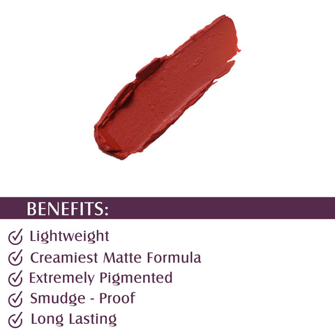 Glam21 Lip Seduction Non-Transfer Crayon Lipstick | Longlasting Creamy Matte Formula (Expresso Coffee, 2.8 g)