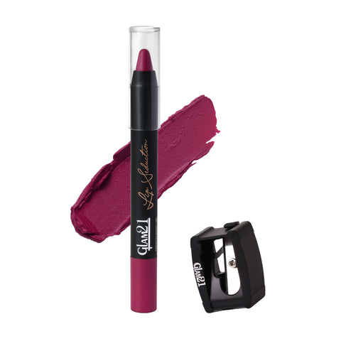 Glam21 Lip Seduction Non-Transfer Crayon Lipstick | Longlasting Creamy Matte Formula (French Wine-22, 2.8 g)