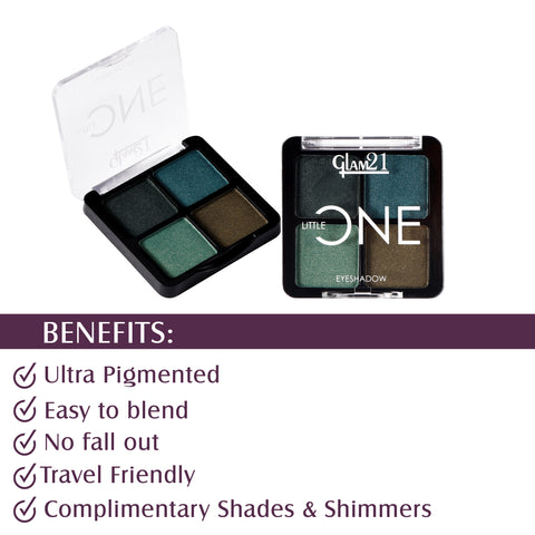 Glam21 Little One Eyeshadow Palette Ultra Pigmented Longlasting Eye Make Up,Pocket Size 3.5 g (NO PROMISES)