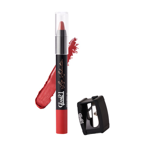 Glam21 Lip Seduction Non-Transfer Crayon Lipstick | Longlasting Creamy Matte Formula (Spring Brick-26, 2.8 g)