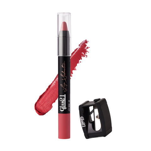 Glam21 Lip Seduction Non-Transfer Crayon Lipstick | Longlasting Creamy Matte Formula (Joy Ride-29, 2.8 g)