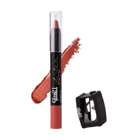 Glam21 Lip Seduction Non-Transfer Crayon Lipstick | Longlasting Creamy Matte Formula (Last Night-30, 2.8 g)