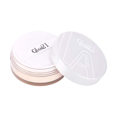 Glam21 Loose Face Powder Compact, 8 g Absorb Excess Oil & Sweat | Give the Best Sheer Finish Compact, 8 g (Light)