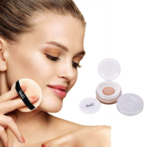 Glam21 Loose Face Powder Compact, 8 g Absorb Excess Oil & Sweat | Give the Best Sheer Finish Compact, 8 g (Ivory)