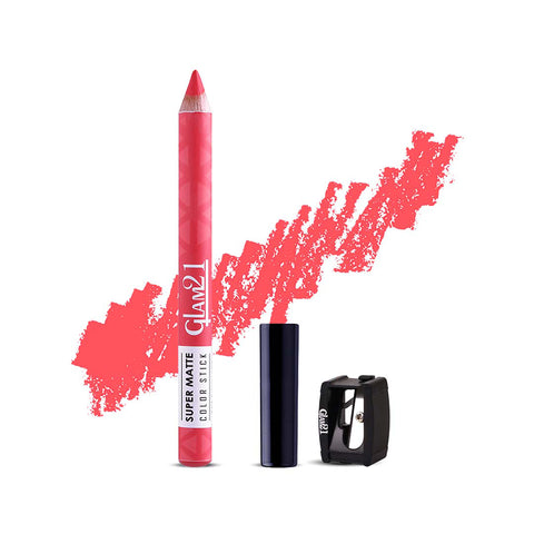 Glam21 Super Matte Colorstick Lip Crayon Smooth Matte Finish Ultra Pigmented, 3.5gm Pink Mod-07