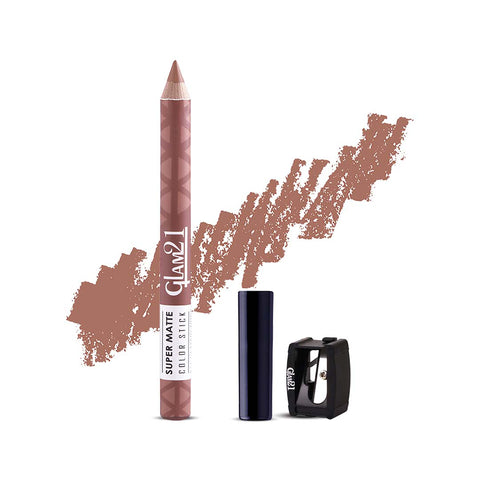 Glam21 Super Matte Colorstick Lip Crayon Smooth Matte Finish Ultra Pigmented, 3.5gm Classic Nude-11