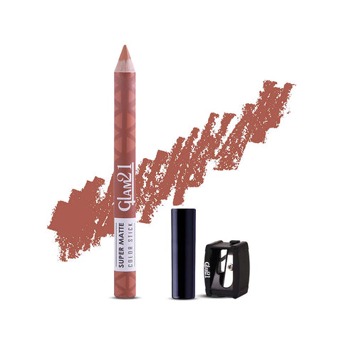 Glam21 Super Matte Colorstick Lip Crayon Smooth Matte Finish Ultra Pigmented, 3.5gm Penelope-14