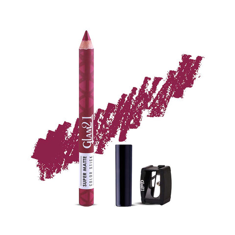 Glam21 Super Matte Colorstick Lip Crayon Smooth Matte Finish Ultra Pigmented, 3.5gm Capri-17