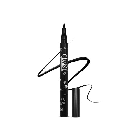 Glam21 Pen Sketch Eyeliner-Intense Matte Black Color Longlasting, Smudge & Waterproof 2 ml (Black)