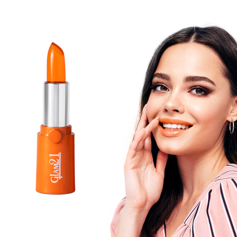 Glam21 Gel Based Ultra-Moisturizing Lightweighted Lipstick with Glossy Shine Formula (Fruity Orange, 3.6 g)