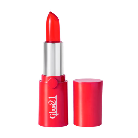 Glam21 Gel Based Ultra-Moisturizing Lightweighted Lipstick with Glossy Shine Formula (Flame Red, 3.6 g)