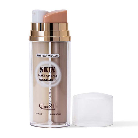 Glam21 Primer + Foundation Long-lasting Oil-free Formula upto 12hrs |Flawless Makeup Foundation (Ivory, 60 ml)