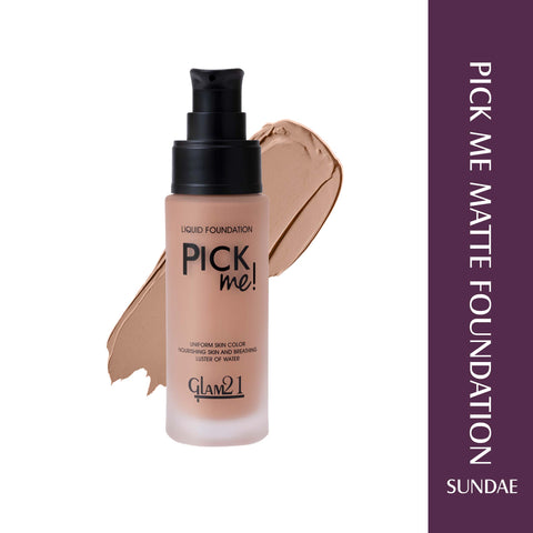 Glam21 Pick Me! Matte Foundation for Non-sticky Instant Spotless Glow | Long Day Matte Foundation (Sundane, 40 g)