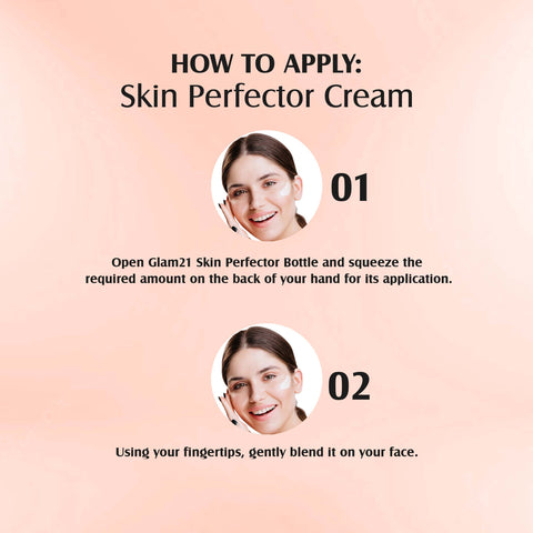 Glam21 Skin Perfector Cream with SPF30 UV Protection with Lightweight Satin Formulation Foundation, 50g (CHEESE CAKE-02)