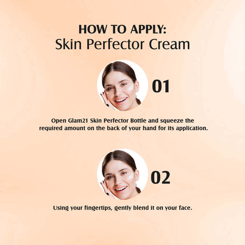 Glam21 Skin Perfector Cream with SPF30 UV Protection with Lightweight Satin Formulation Foundation, 50g (AMBER-06)