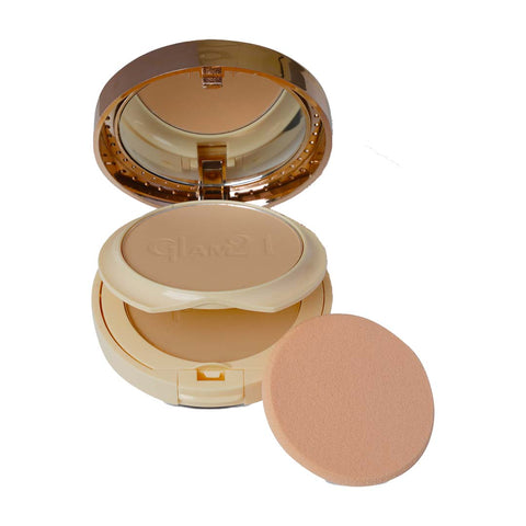 Glam21 Clear & Bright Silk Compact Powder | Longlasting & Sweat Resistant Formula 2in1 Compact (Shade-04, 20 g)