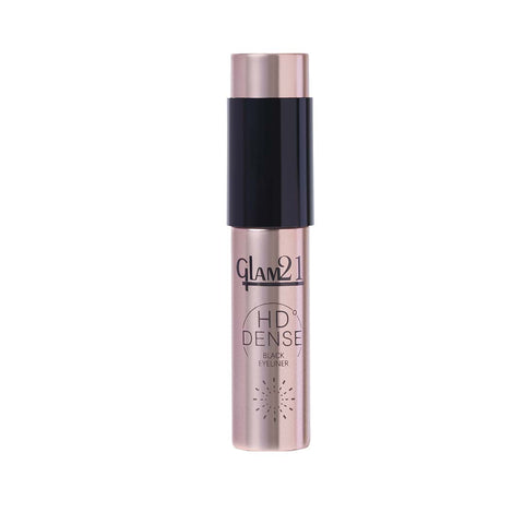 Glam21 HD Dense Black Eyeliner Liquid Longlasting, Smudgeproof & Waterproof 12hrs Stay 6 ml (Black)