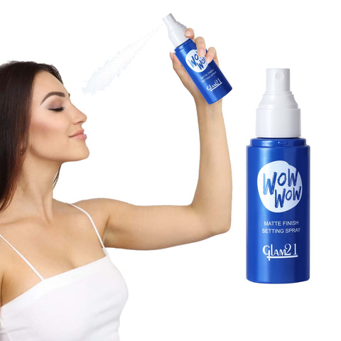 Glam21 Wow Matte Fix Setting Spray for Face Makeup | Lightweighted Make-up Fixure-NA-80 ml