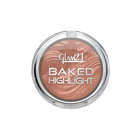 Glam21 Baked Highlighter with Silky Pigments Shimmer Look & Longlasting Mettalic Finish Highlighter, 2.8 g (Shade-04)