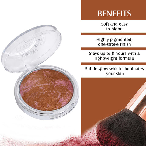 Glam21 Baked Blush Highly Pigmented Formula, Long-Lasting, Illuminating Texture, 6g (Shade-07)