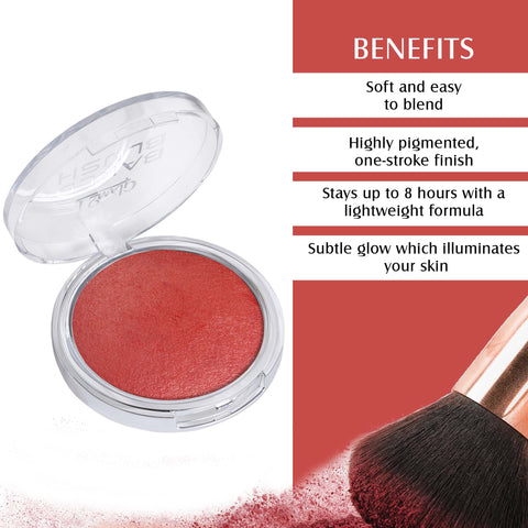 Glam21 Baked Blush Highly Pigmented Formula, Long-Lasting, Illuminating Texture, 6g (Shade-10)