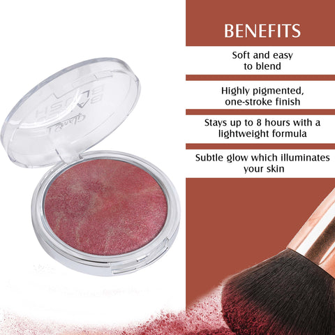 Glam21 Baked Blush Highly Pigmented Formula, Long-Lasting, Illuminating Texture, 6g (Shade-11)