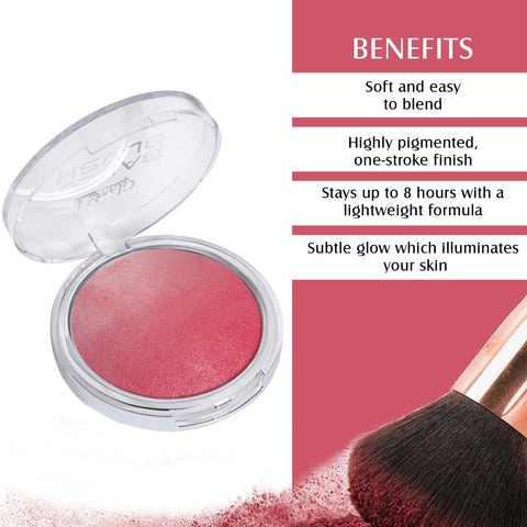 Glam21 Baked Blush Highly Pigmented Formula, Long-Lasting, Illuminating Texture, 6g (Shade-12)