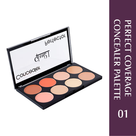 Glam21 Concealer Palette - Contouring & Highlighting Makeup Kit | Smooth Creamy Texture Concealer (Shade -01, 24 g)